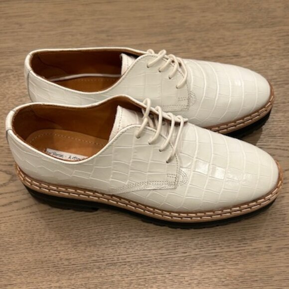 & Other Stories Platform Leather Croc Oxfords - Picture 3 of 16
